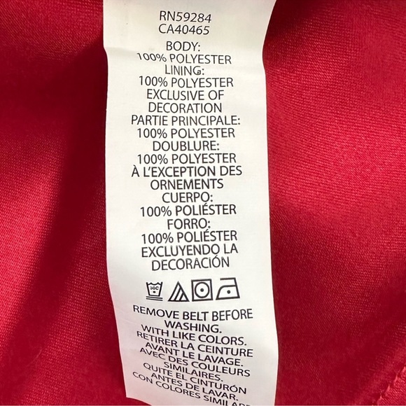 *RELISTED* The Children’s Place Red Jacquard Belted Dress Girls Size 10 - Picture 14 of 15